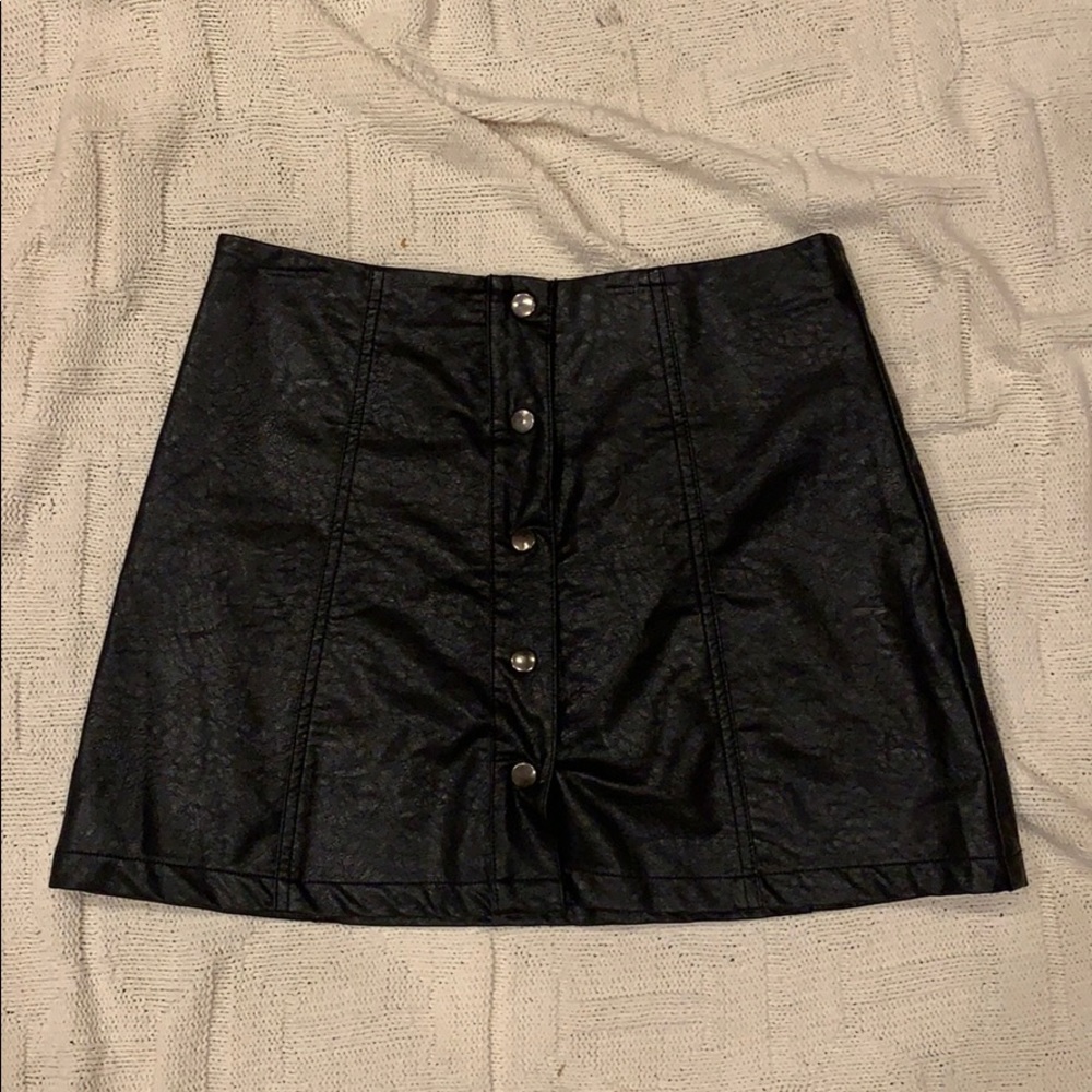 Faux Leather Skater Skirt!